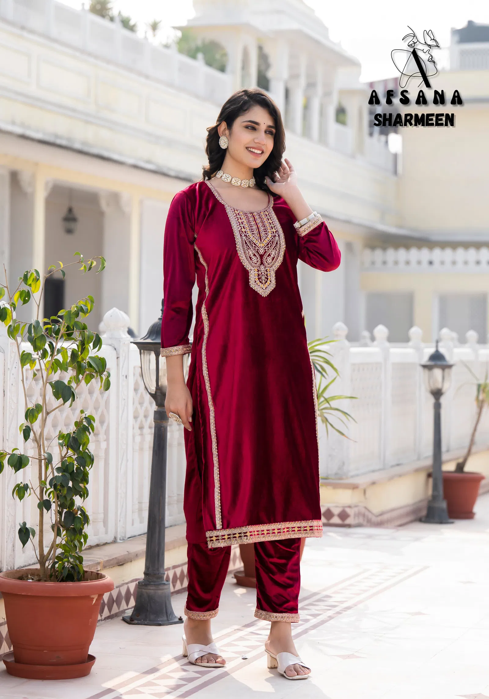 Sharmeen By Afsana Viscose Makhmal Readymade Suits Wholesalers In Delhi
